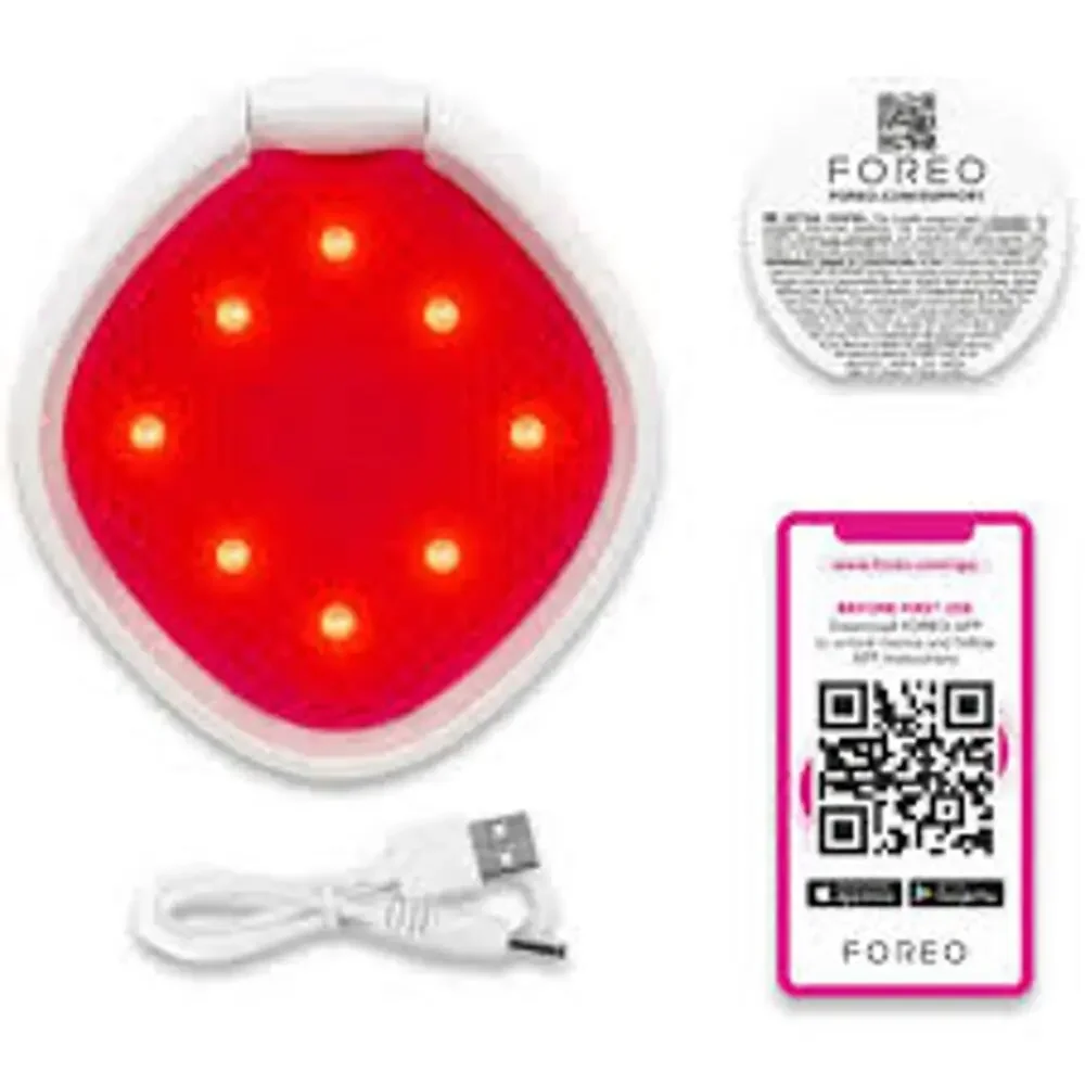 NEW FOREO Flip Play Red Light Hairbrush- Tickle Me Pink FREE GIFT!